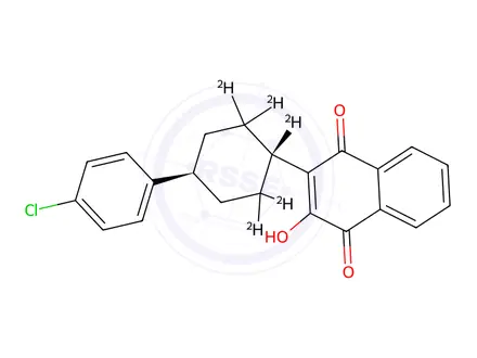Chemical structure of Atovaquone-d5