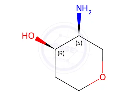 Chemical structure of (3S,4R)-3-aminotetrahydro-2H-pyran-4-ol