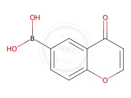 Chemical structure of (4-Oxo-4H-chromen-6-yl)boronic acid