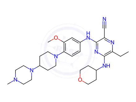 Chemical structure of Gilteritinib Nitrile Impurity