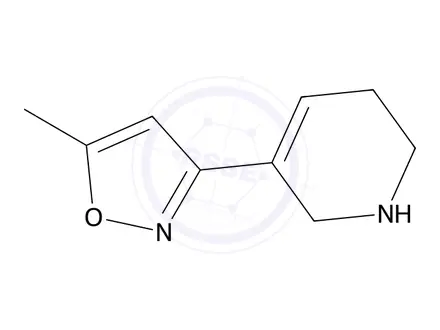 Chemical structure of 5-Methyl-3-(1,2,5,6-tetrahydropyridin-3-yl)isoxazole