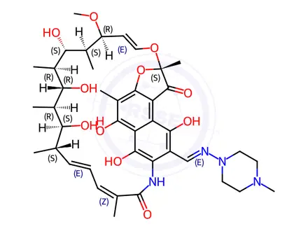 Chemical structure of 25-Desacetyl Rifampicin