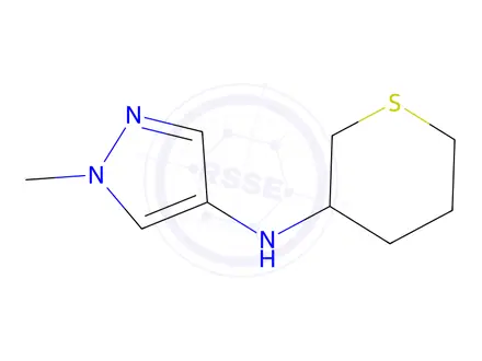 Chemical structure of 1-Methyl-N-(tetrahydro-2H-thiopyran-3-yl)-1H-pyrazol-4-amine