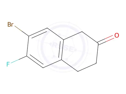 Chemical structure of 7-BROMO-6-FLUORO-1,2,3,4-TETRAHYDRONAPHTHALEN-2-ONE