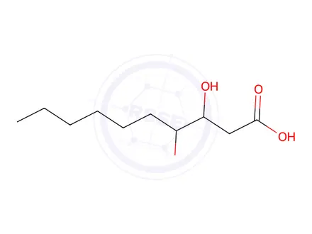Chemical structure of 3,4-Dihydroxydecanoic Acid