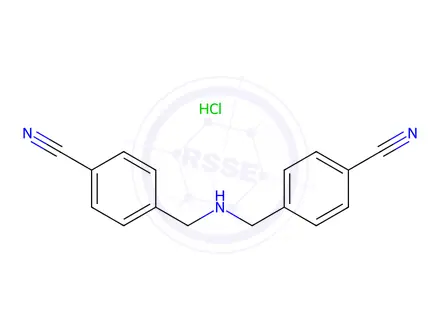Chemical structure of 4,4'-(Azanediylbis(methylene))dibenzonitrile hydrochloride
