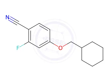 Chemical structure of Benzonitrile, 4-(cyclohexylmethoxy)-2-fluoro-