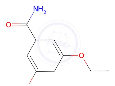 Chemical structure of 2,5-Cyclohexadiene-1-carboxamide,3,5-diethoxy-(6CI)