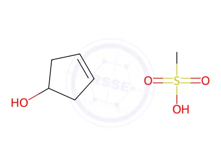 Chemical structure of cyclopent-3-en-1-yl methanesulfonate