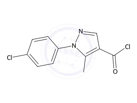 Chemical structure of 1-(4-Chlorophenyl)-5-methyl-1H-pyrazole-4-carbonyl chloride