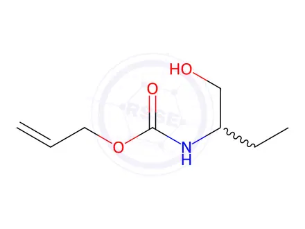 Chemical structure of Carbamic acid, N-[1-(hydroxymethyl)propyl]-, 2-propen-1-yl ester