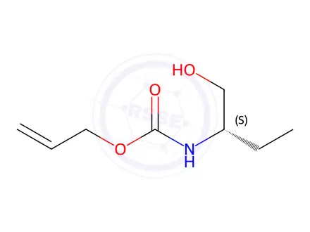 Chemical structure of Carbamic acid, N-[(1S)-1-(hydroxymethyl)propyl]-, 2-propen-1-yl ester