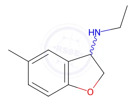 Chemical structure of N-ethyl-5-methyl-2,3-dihydrobenzofuran-3-amine