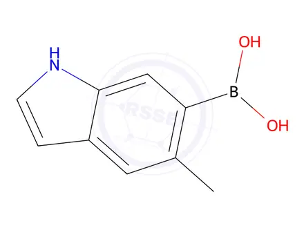 Chemical structure of (5-Methyl-1H-indol-6-yl)boronic acid