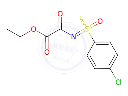 Chemical structure of Ethyl 2-(((4-chlorophenyl)(methyl)(oxo)-lambda6-sulfanylidene)amino)-2-oxoacetate