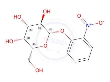 Chemical structure of 2-nitrophenyl beta-D-galactoside