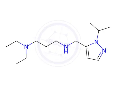 Chemical structure of N,N-diethyl-N'-[(1-isopropyl-1H-pyrazol-5-yl)methyl]propane-1,3-diamine