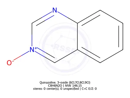 Chemical structure of Quinazoline, 3-oxide (6CI,7CI,8CI,9CI)
