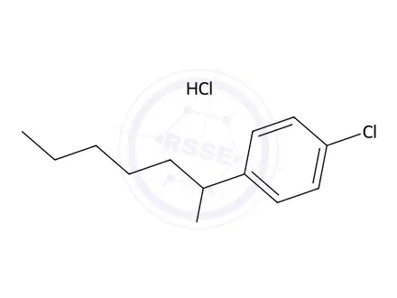 Chemical structure of 1-(4-Chlorophenyl)hexan-1-amine hydrochloride