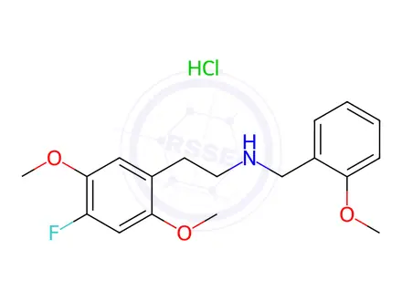 Chemical structure of 4-Fluoro-2,5-dimethoxy-N-[(2-methoxyphenyl)methyl]benzeneethanamine Hydrochloride
