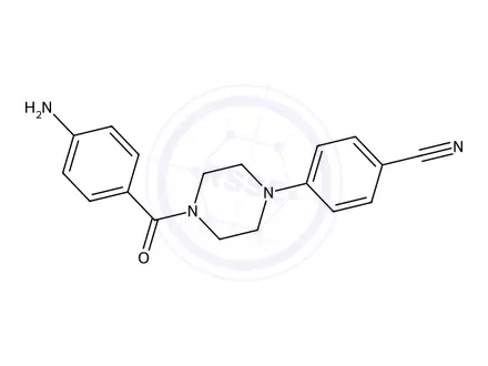 Chemical structure of 4-(4-(4-Aminobenzoyl)piperazin-1-yl)benzonitrile
