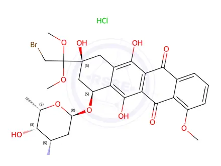 Chemical structure of Doxorubicin EP Impurity B (HCl salt)