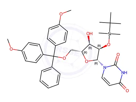 Chemical structure of 5'-O-DMT-2'-TBDMS-Uridine