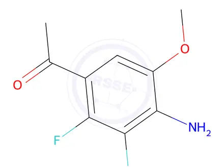 Chemical structure of 1-(4-Amino-2,3-difluoro-5-methoxyphenyl)ethanone