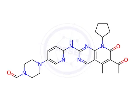 Chemical structure of Palbociclib N-Aldehyde