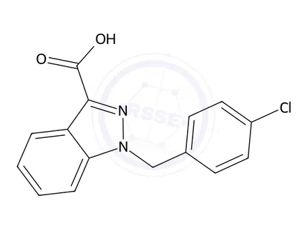 Chemical structure of 1-(4-Chlorobenzyl)-1H-indazole-3-carboxylic acid