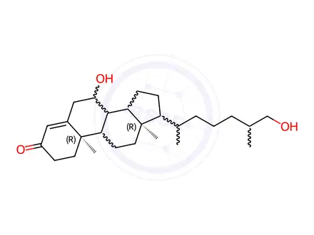 Chemical structure of 7α,27-dihydroxy-4-cholesten-3-one