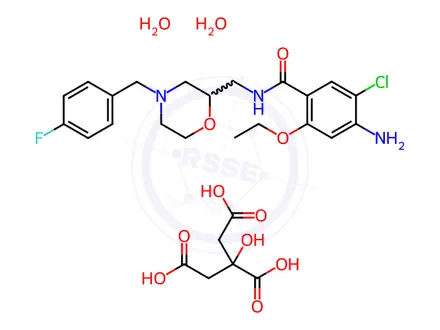 Chemical structure of Mosapride Citrate Dihydrate