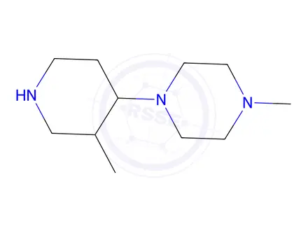 Chemical structure of 1-methyl-4-(3-methylpiperidin-4-yl)piperazine