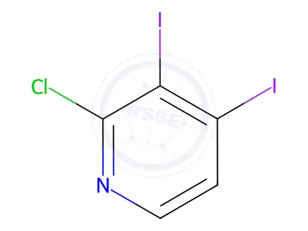 Chemical structure of 2-Chloro-3,4-diiodopyridine