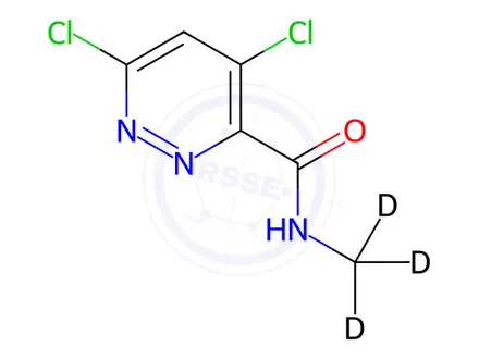 Chemical structure of 4,6-Dichloro-N-(methyl-d3)pyridazine-3-carboxamide
