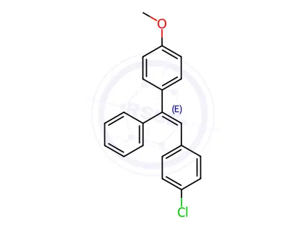 Chemical structure of (Z)-1-Chloro-4-(2-(4-methoxyphenyl)-2-phenylvinyl)benzene