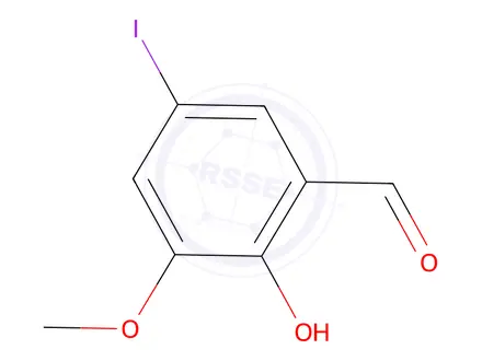 Chemical structure of 2-Hydroxy-5-iodo-3-methoxybenzaldehyde