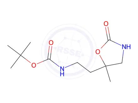Chemical structure of tert-Butyl (2-(5-methyl-2-oxooxazolidin-5-yl)ethyl)carbamate