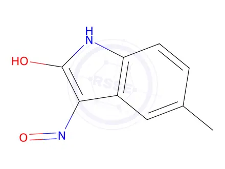 Chemical structure of 3-(Hydroxyimino)-5-methylindolin-2-one