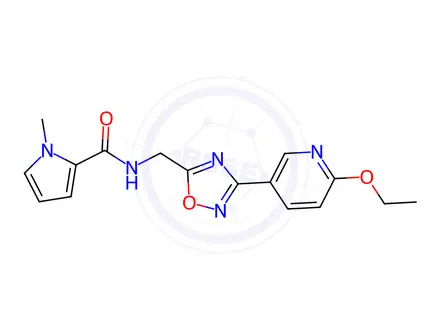 Chemical structure of N-((3-(6-Ethoxypyridin-3-yl)-1,2,4-oxadiazol-5-yl)methyl)-1-methyl-1H-pyrrole-2-carboxamide