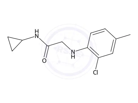 Chemical structure of 2-((2-Chloro-4-methylphenyl)amino)-N-cyclopropylacetamide