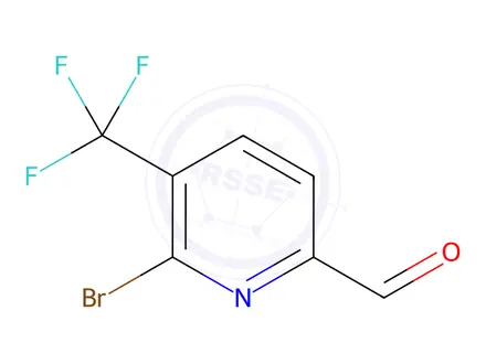 Chemical structure of 6-bromo-5-(trifluoromethyl)picolinaldehyde