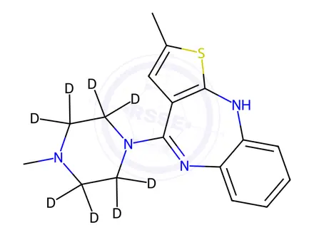 Chemical structure of Olanzapine D8