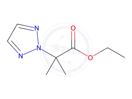 Chemical structure of ethyl 2-methyl-2-(triazol-2-yl)propanoate