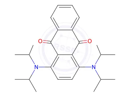 Chemical structure of 1,4-Bis(diisopropylamino)anthracene-9,10-dione