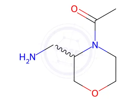 Chemical structure of Ethanone, 1-[3-(aminomethyl)-4-morpholinyl]-