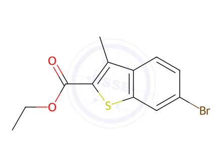 Chemical structure of ethyl 6-bromo-3-methylbenzo[b]thiophene-2-carboxylate