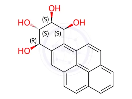 Chemical structure of (7a,8b,9a,10a)-7,8,9,10-Tetrahydrobenzo[a]pyrene-7,8,9,10-tetrol