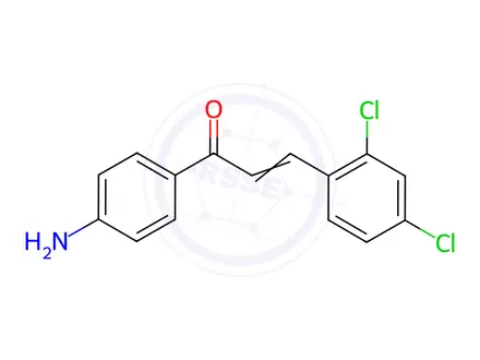 Chemical structure of (2E)-1-(4-Aminophenyl)-3-(2,4-dichlorophenyl)prop-2-en-1-one