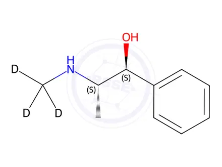 Chemical structure of Pseudoephedrine-d3